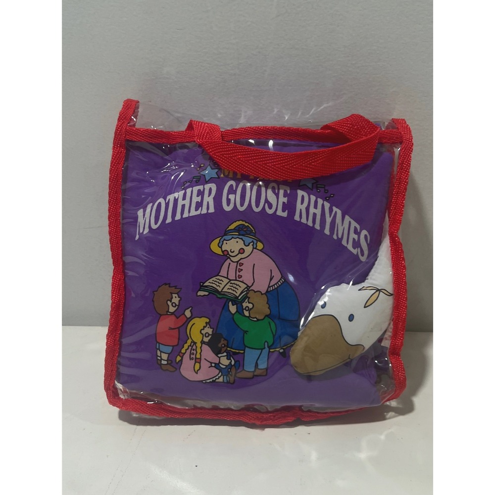 SoftPlay My First Mother Goose Rhymes Cloth Book Interactive Vintage 1997 Purple